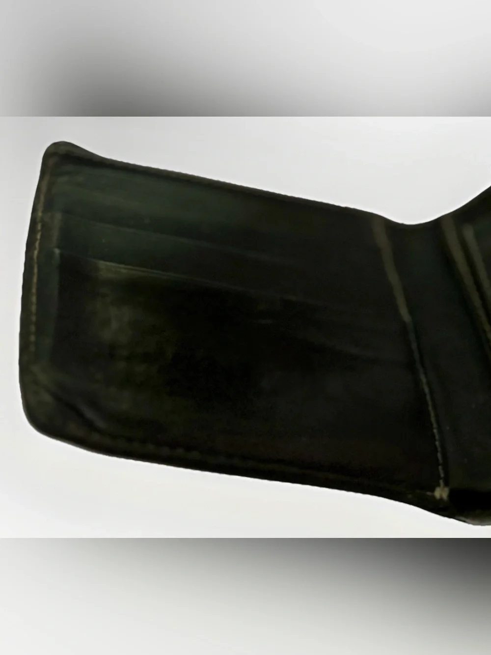 Gucci Black Embossed Leather Money Clip Wallet